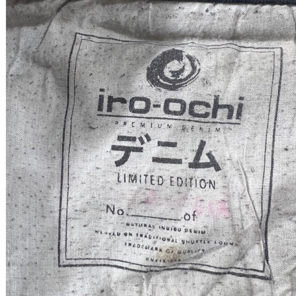 Iro-Ochi Mens Limited Edition /300 Black Moto Ribbed Panel Denim Jeans Size 36 - Picture 5 of 11